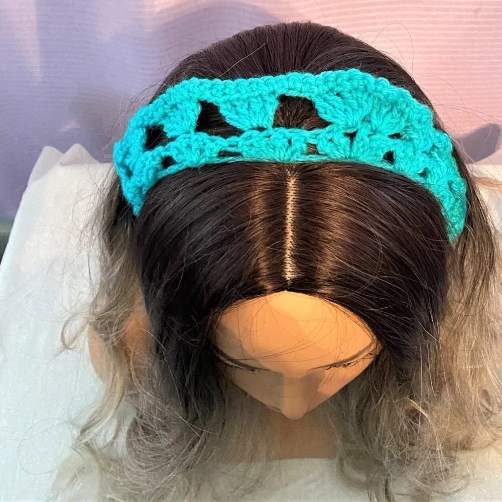 ⭐️⭐️2 FOR 12⭐️⭐️ OCEAN BREEZE LORETTA ANN CREATIONS TEAL HEADBAND THAT TIES⭐️